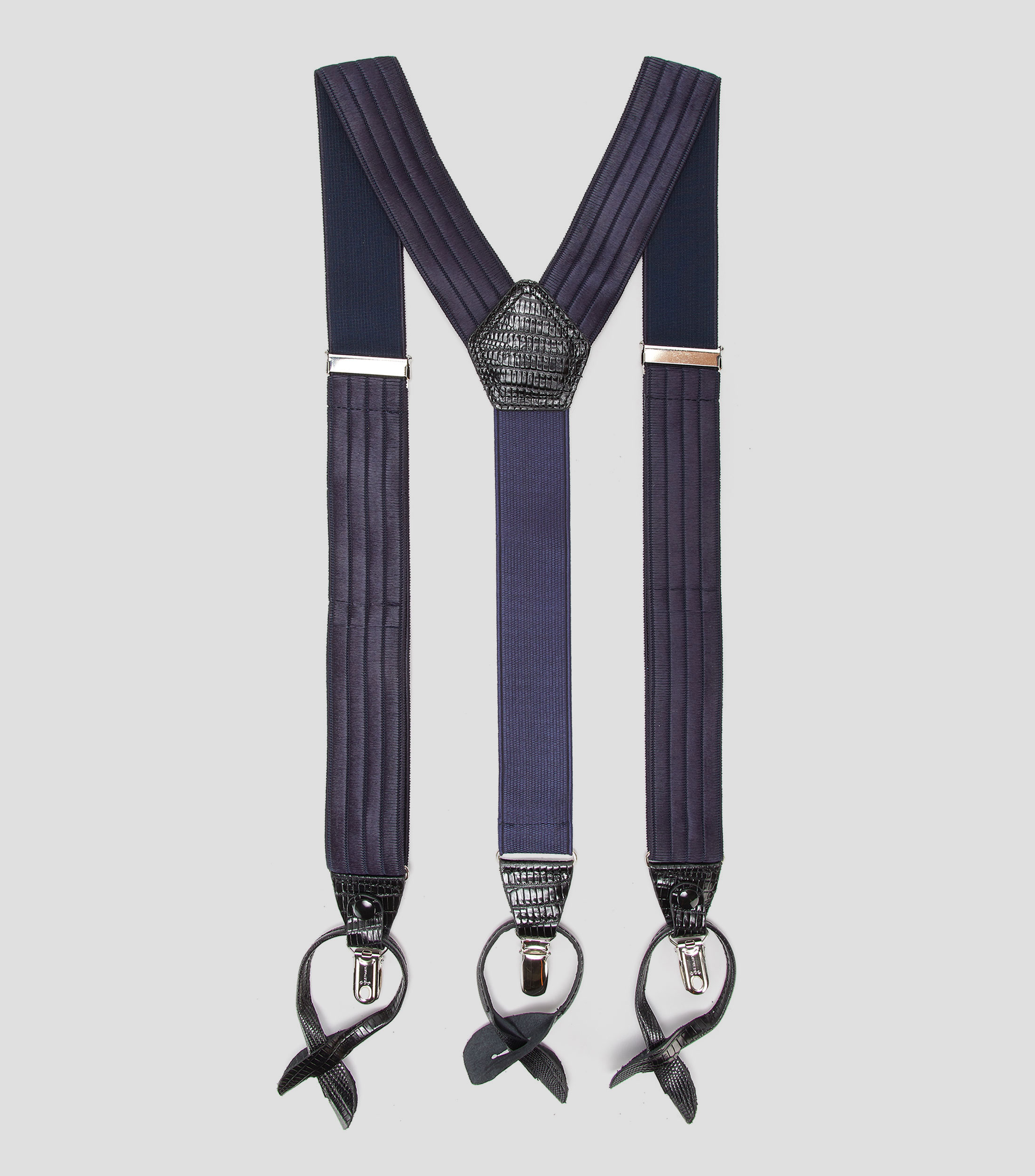 Tirantes en textil azul marino Hombre